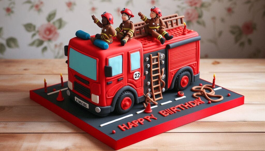 Fire Truck Cake