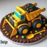 Construction truck cake