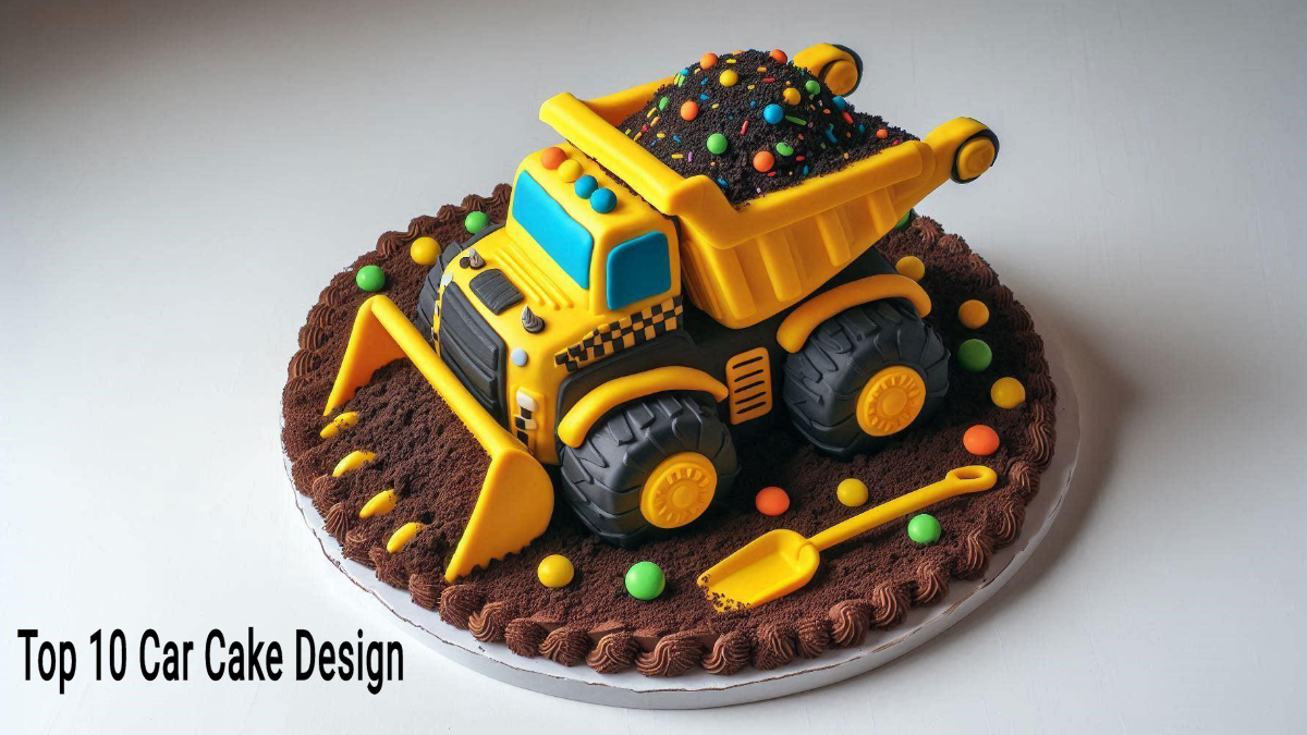 Construction truck cake